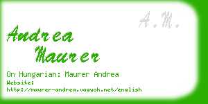 andrea maurer business card